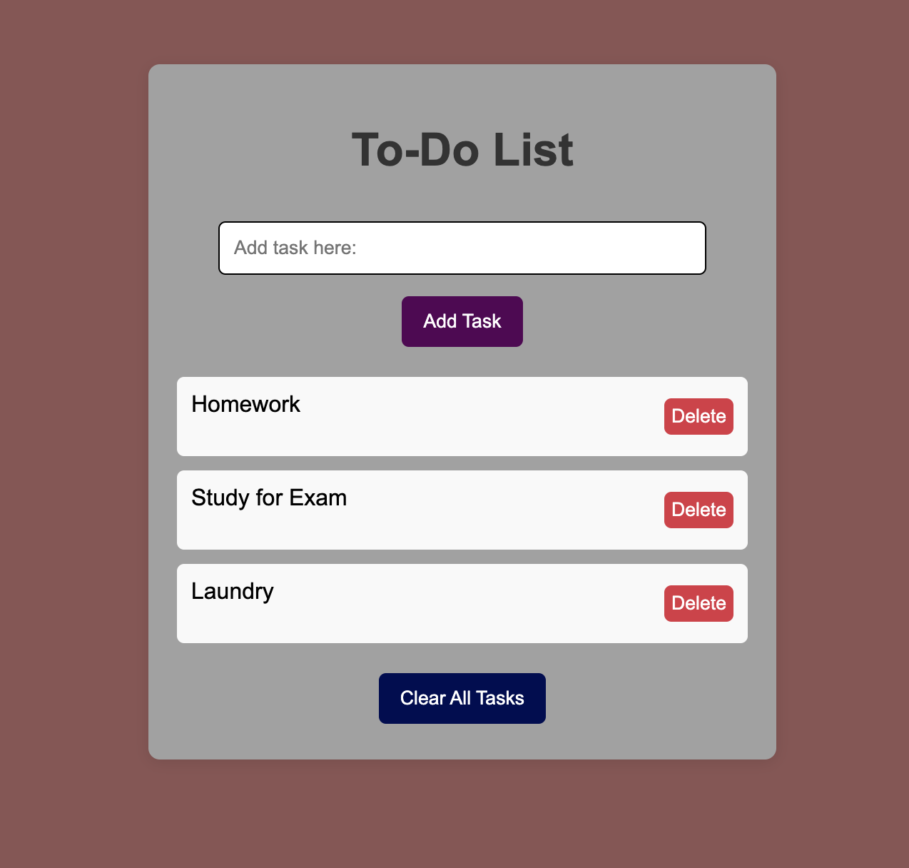 ToDo App Screenshot